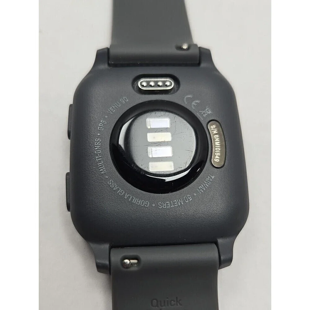 Garmin Venu SQ GPS Smartwatch 37mm Shadow Gray Silicone Band Pulse Ox 5 ATM Swim